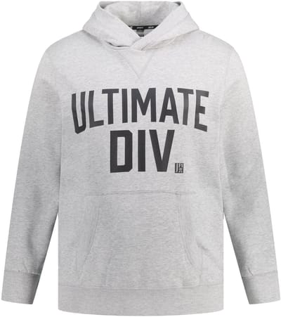 JAY-PI - Heren - Hoodie fitness capuchon Ultimate print kangoeroezak - Grijs melange - Maat XXL