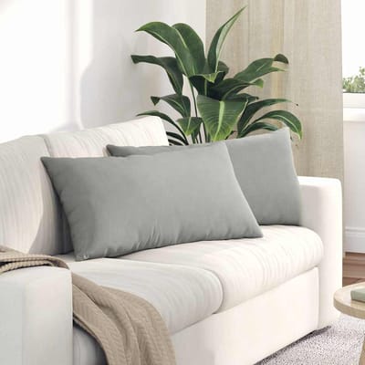 vidaXL - Zitkussens - 2 - st - Stof - Lichtgrijs - 80 - x - 40 - cm