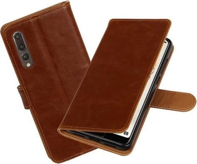 Bruin Pull-Up Wallet Case Hoesje voor Huawei P20 Pro