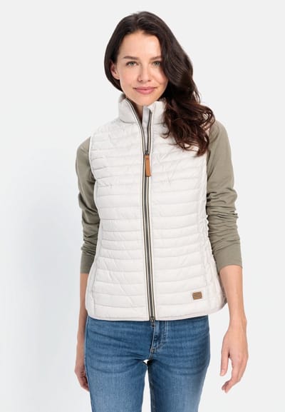 camel active Gewatteerd vest gemaakt van gerecycled polyamide - Maat womenswear-52 - Wolwit