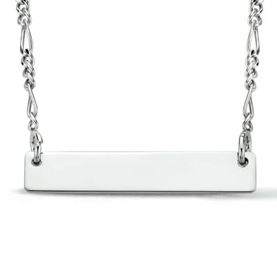 Gepersonaliseerde Naamketting met Gratis Gravering | 41+5 cm | Verstelbaar | 925 puur zilver