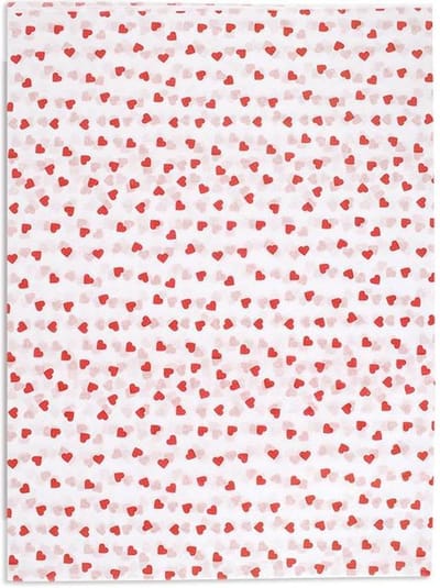 Rode hartjes - Wit Vloeipapier - 50 x 76 cm - 100 stuks - Valentijn