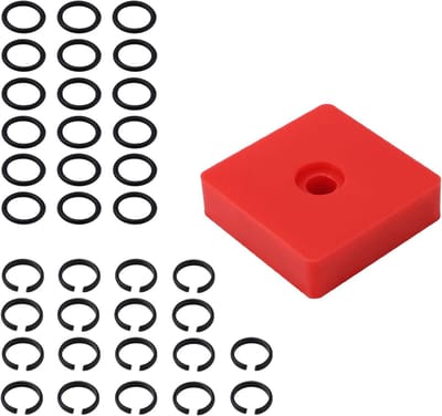 Borgringclip Sets - Slagsleutel Accessoires - Slagsleutel Reparatie - 18 Sets Inclusief Tool - 3/8 Inch - Zwart Rood