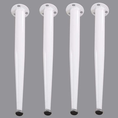 Set van 4 Verstelbare Metalen Tafelpoten voor Eettafel en Bureau, Wit