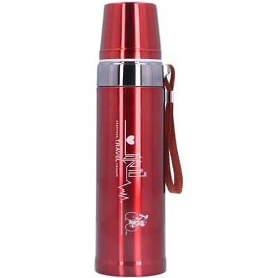 Tasse Thermique 750ml Acier Inoxydable 304 Portable Isolée Maintient Froid et Chaud Bouteille d'Eau Extérieur