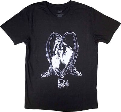 Corpse Bride - Heart Heren T-shirt - S - Zwart