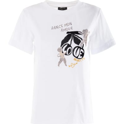 t-shirt met witte vrouw print