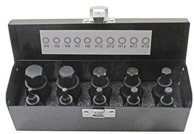 10-delige Impact HEX BIT Stekker Set 1/2" Aandrijving 4mm tot 19mm