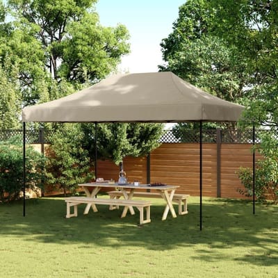 Pop-Up Tent - Feesttent Tuin - Buitenfeesten Organiseren - Snel Opzetbaar - 440 x 292 cm - Taupe