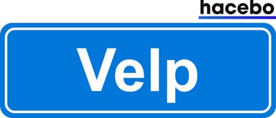 Hacebo - Plaatsnaam Sticker - 29x10 CM - Velp sticker - Verkeersborden sticker - grappige cadeaus - Velp