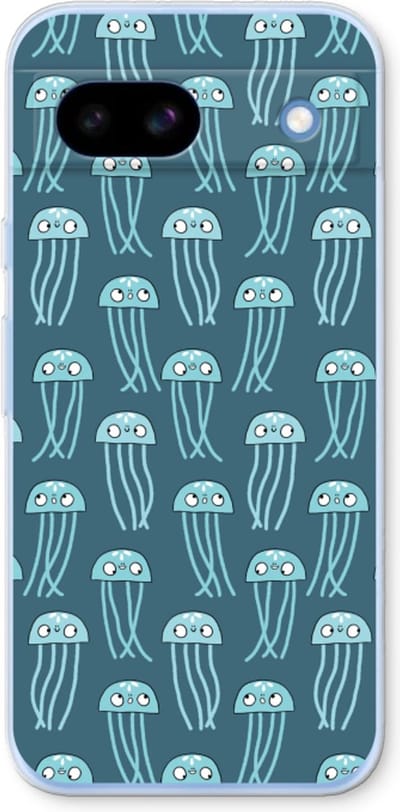 Case Company® - Hoesje geschikt voor Google Pixel 8a hoesje - Kwallie - Soft Cover Telefoonhoesje - Bescherming aan alle Kanten en Schermrand