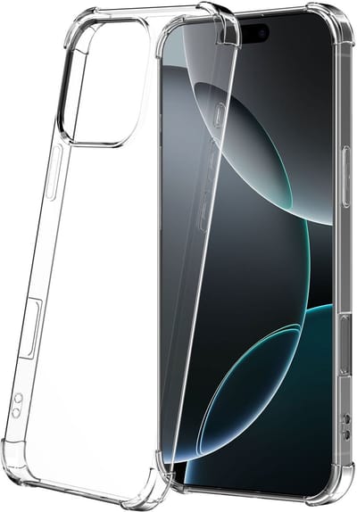 Geschikt voor iPhone 16 Pro Transparant met Stootrand - Siliconen TPU ShockProof case doorzichtig - ProtX