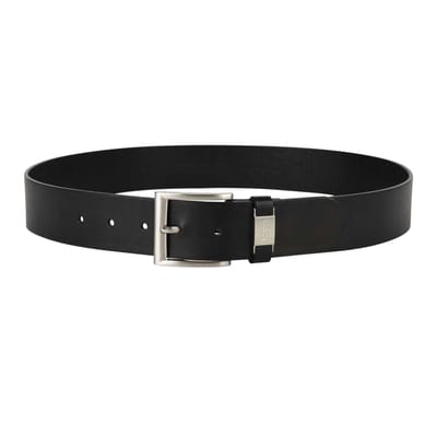 Boss Connio leren riem (Zwart)