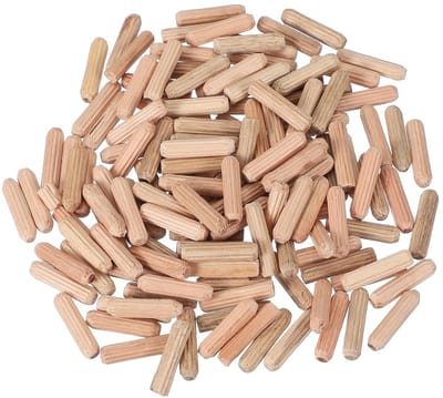Houten Deuvels - Houtverbinding - Meubelbouw - Ribbelprofiel - 5x20 mm - Naturel
