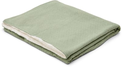 Gebreid ledikantdeken - Fleece – Groen – Essentials
