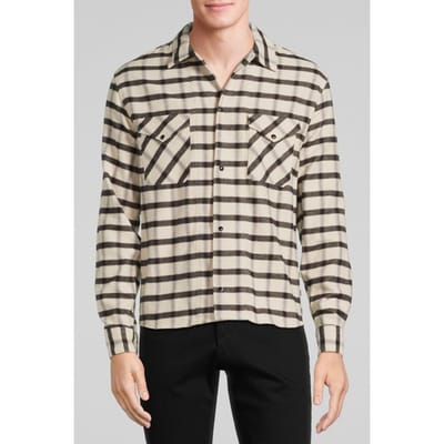 The Kooples Chemise Manches Longues A Carreaux Black Beige Größe: XS | Casual hemden Outlet | Herren | Schwarz