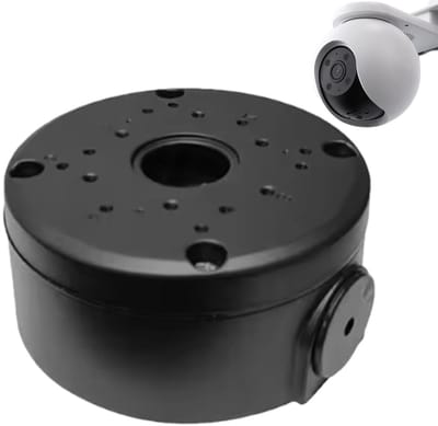 Camera Aansluitdoos - Montagedoos Beveiliging - Kabel Beheer - Verbergt Rommelige Draden - 12 cm Doorsnede - Zwart