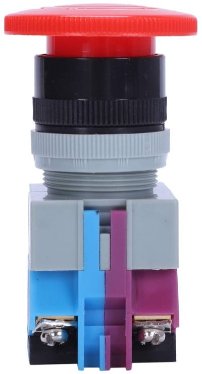 Noodstop Drukknop - Paddestoel Schakelaar - Machine Bediening - Zelf Houdend - 22mm - Rood