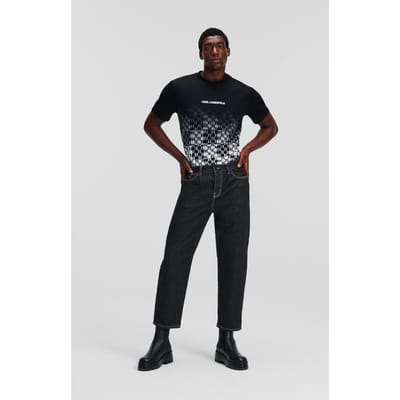 Karl Lagerfeld Black Denim Tapered Denim Pants Taglia: W30 | Relaxed fit jeans Outlet | Uomo | Blu