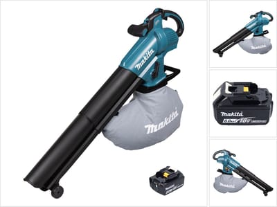 Makita DUB 187 G accu bladblazer en bladzuiger 18 V borstelloos + 1x accu 6,0 Ah - zonder oplader