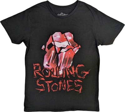 The Rolling Stones - Hackney Diamonds Cracked Glass Tongue Heren T-shirt - S - Zwart