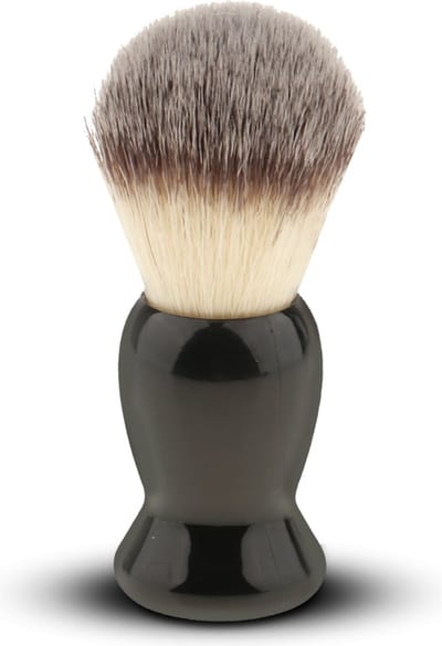 Klassieke Scheerkwast voor Mannen en Vrouwen - Professionele Nekborstel - Kappersborstel - Haarstylistgereedschap - Zachte Nekborstel - Hoogwaardige Duurzame Scheerkwast van Natuurlijk Hout - Natuurlijke Borstelharen - 9 cm - 100% Soepel Haar - Zwart