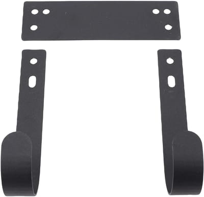 Strijkplankhaak - Wandmontagehouder - Opbergen Strijkplank - Met Extra Haken - Tot 35 Lbs - Zwart