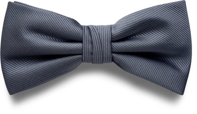 Grafietgrijze Voorgestrikte Grosgrain Vlinderdas