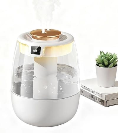 Luchtbevochtiger - Luchtbevochtiger Slaapkamer - Luchtbevochtiger Babykamer - 1,35 Liter Koudwatervernevelaar Met Digitaal Display - Automatische Uitschakeling Bij Gebrek Aan Water - Geschikt Voor Thuis, Babykamer En Kantoor