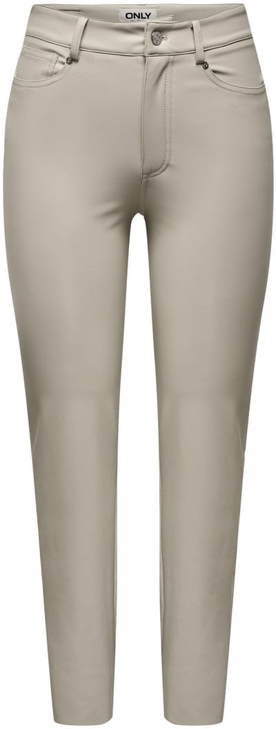 Only Broek Onlemily Hw St Ank Faux Leather Pnt 15209293 Silver Lining Dames Maat - W25 X L34