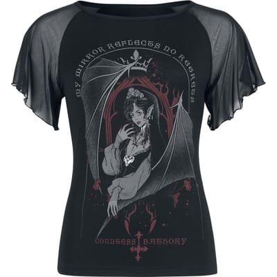 Gothicana by EMP - Gothic T-shirt - Countess Bathory - S tot XXL - voor Vrouwen - zwart