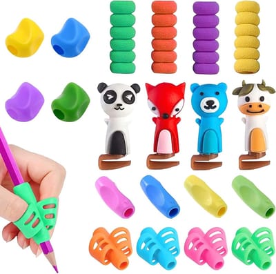 Kleurige en Zachte Siliconen Potloodgrepen voor Kinderen en Volwassenen, Handwriting Corrector, Comfortabele Schrijfhulpmiddelen voor Betere Grip