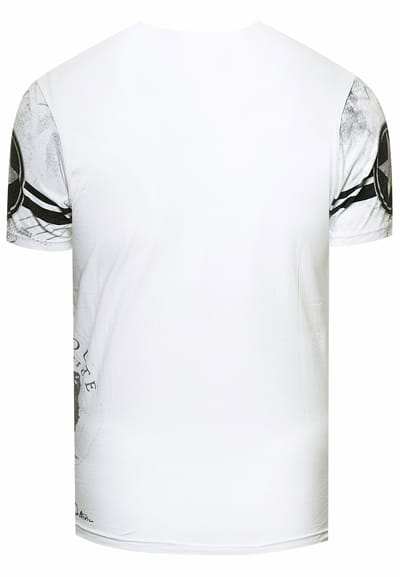 T-shirt met knoopjes aan de zijkant en een logo-print