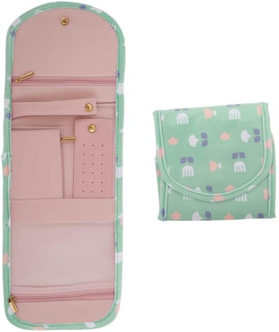 Dailygoods- Sieradenorganizer voor op reis - Sieraden etui - Ringhouder - Oorbelleninzetstuk - Ritssluiting - Gevoerd ontwerp - Sieradenetui