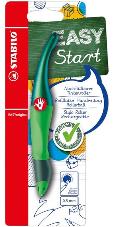 Rollerpen STABILO Easyoriginal rechtshandig hologr ed M groen blister | 5 stuks
