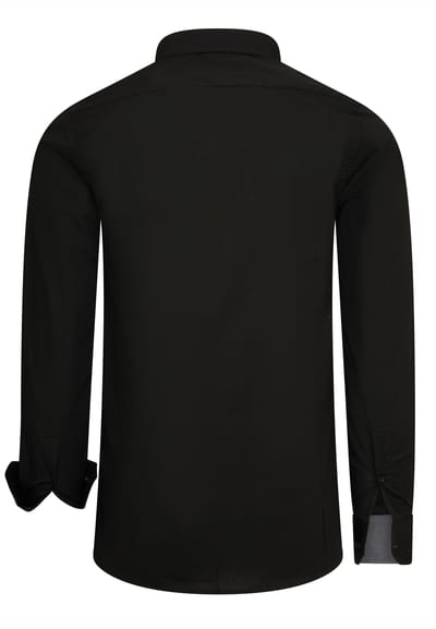 Casual business overhemd met contrasterend design