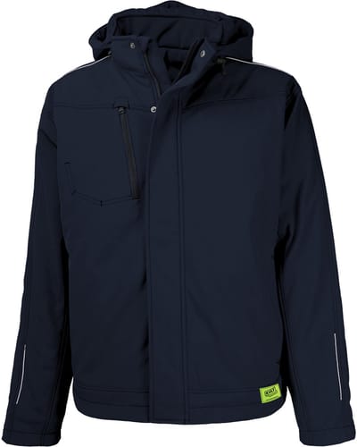 TMG KULT WORKER SOFTSHELL WINTER Softshell Werkjas HEREN Veiligheidsjas Marineblauw - Winddicht - 3M Reflecterend - Gevoerd