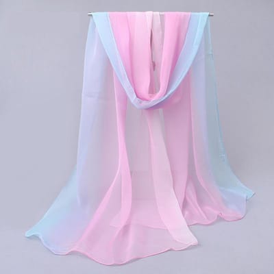 Gekleurde Simulatie Zijde Sjaal Dames Chiffon Hijab Sjaals Lange Gaas Lichtgewicht Nek Sjaal Georgette Sjaal Hijab 50x160cm