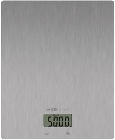 Clatronic KW 3821 Edelstahl Keukenweegschaal Digitaal Weegbereik (max.)=5000 g RVS 206 x 176 x 19