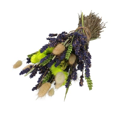 Lavendel droogboeket 33cm - Gedroogde bloemen - Natuurlijke woondecoratie - Paars met groen