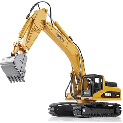 Huina 1/50 Hoge Simulatie Legering Speelgoed Die-Cast Graafmachine Bulldozer Bouwvoertuig Speelgoed Voor Jongens Kinderen Kerstcadeaus