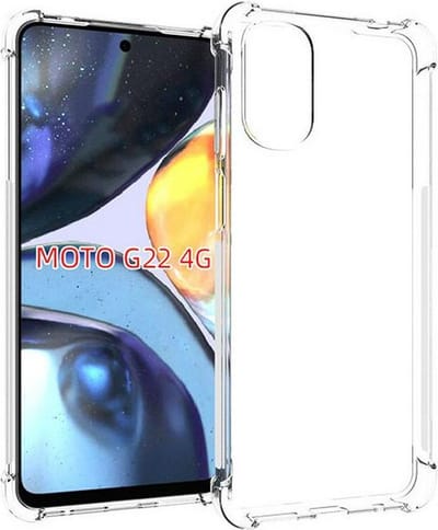 MobyDefend Hoesje - Geschikt voor Motorola Moto G22 - Transparante Shockproof TPU Backcover - Verstevigde Hoeken - Volledig Doorzichtig