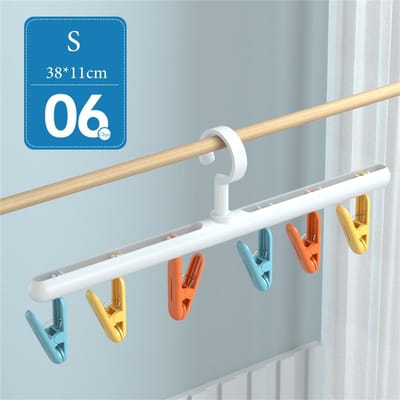 6/12 Klemmen Opvouwbare Kledingdroogrek Winddicht Sokken Ondergoed Droogrek Huishouden Kinderen Volwassenen Opbergen Wasrek gray