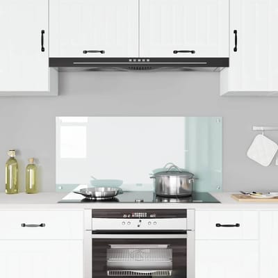 vidaXL - Keukenachterwand - Wit - 110 - x - 50 - cm - gehard - glas