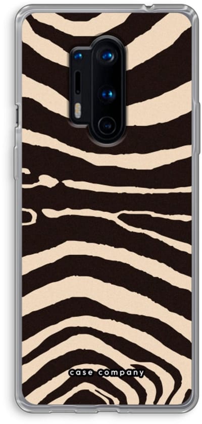 Case Company® - Hoesje geschikt voor OnePlus 8 Pro hoesje - Arizona Zebra - Soft Cover Telefoonhoesje - Bescherming aan alle Kanten en Schermrand