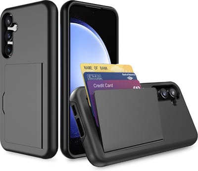Smartphonica Samsung Galaxy S23 Plus hoesje sterk TPU met pashouder - Zwart geschikt voor Samsung Galaxy S23 Plus