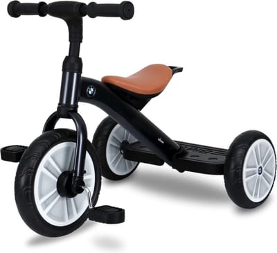 BMW Driewieler voor Kinderen 3 tot 6 jaar – Officieel Gelicentieerde Luxe Tricycle met EVA-Wielen – Stabiel Kindervoertuig met Comfortabel Zitje & Stevige Constructie – Grijs