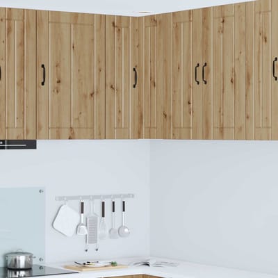 vidaXL - Wandhoekkast - LUCCA - Artisanaal - eiken - 57 - x - 57 - x - 80 - cm