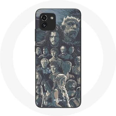 Coque - Game of Thrones - Galaxy A03 - Silicone - Souple - Personnages gris