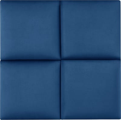 Gestoffeerde wandpanelen Carpino set van 4 fluweel 30x30 cm marineblauw [neu.haus]